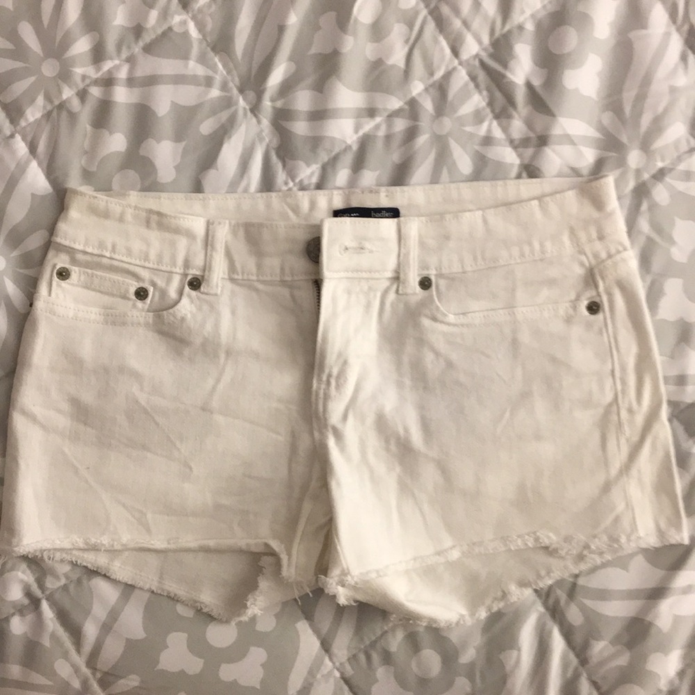 Gap white jean shorts